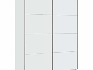 Habitdesign Armario Ropero, Dormitorio, Armario 2 Puertas correderas, Modelo Hera, Acabado en Color Blanco Artik, Medidas: 150 cm (Ancho) x 200 cm (Alto) x 60 cm (Fondo)