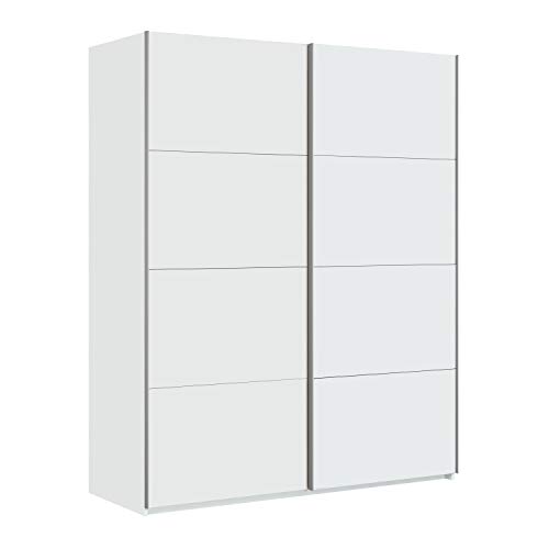 Habitdesign Armario Ropero, Dormitorio, Armario 2 Puertas correderas, Modelo Hera, Acabado en Color Blanco Artik, Medidas: 150 cm (Ancho) x 200 cm (Alto) x 60 cm (Fondo)