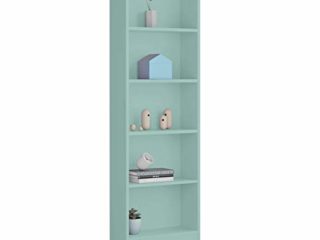 Habitdesign Estantería Juvenil 6 baldas, Librería Vertical, Modelo I-Joy, Acabado en Color Verde Acqua, Medidas: 180 cm (Alto) x 52 cm (Ancho) x 25 cm (Fondo)