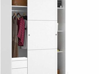 HABITMOBEL Armario de Oficina 2 Puertas correderas 120 con Fondo reducido de 50 cm (CAJONERA INCLUIDA)