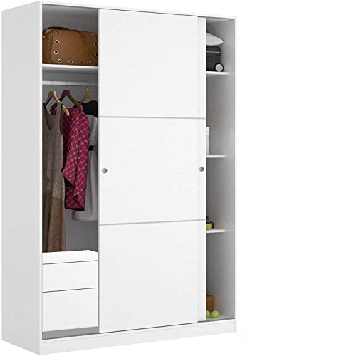 HABITMOBEL Armario de Oficina 2 Puertas correderas 120 con Fondo reducido de 50 cm (CAJONERA INCLUIDA)