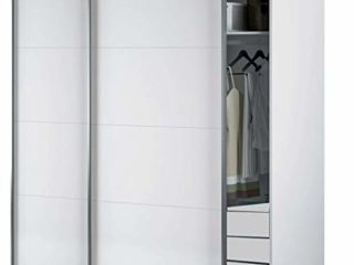 HABITMOBEL Armario Organización de casa 204 Puertas correderas, Fondo Especial DE 65cm (Cajonera incluida)