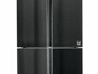 Haier Cube HTF-610DSN7 - Frigorífico 4 puertas, ABT Antibacterias, Zona flexible, Motor Inverter, Total No Frost, 628L, Negro, Clase F