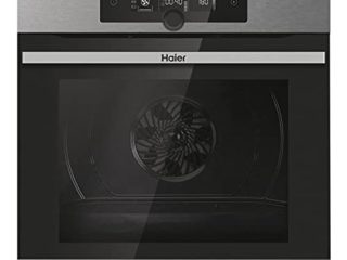 Haier I-Turn Series 2 HWO60SM2F9XH- Horno Multifunción, Pirolítico, Limpieza por Aquálisis o Pirolisis, Conectividad WIFI, Capacidad 70L, Cocción multinivel, 13 Funciones, Clase A+, Inox y Negro