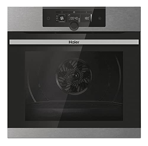 Haier I-Turn Series 2 HWO60SM2F9XH- Horno Multifunción, Pirolítico, Limpieza por Aquálisis o Pirolisis, Conectividad WIFI, Capacidad 70L, Cocción multinivel, 13 Funciones, Clase A+, Inox y Negro