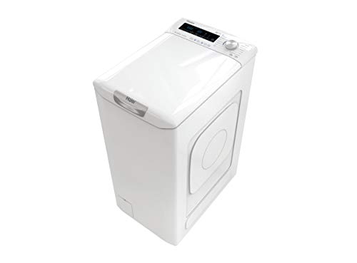 Haier RTXSG47TMCE-37- Lavadora carga superior 8KG, 5 ciclos de Vapor Steam Plus, Motor Inverter, Tratamiento Antibacterias, 1400 RPM, Apertura suave, Detector automático de KG, 16 Programas, Clase B