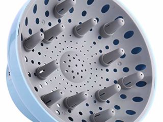 Hairizone difusor Universal para secadores de pelo con boquilla de diámetro 4,3-6,6 cm, para pelo rizado u ondulado, seca y gana el máximo volumen sin encrespamiento, Azul