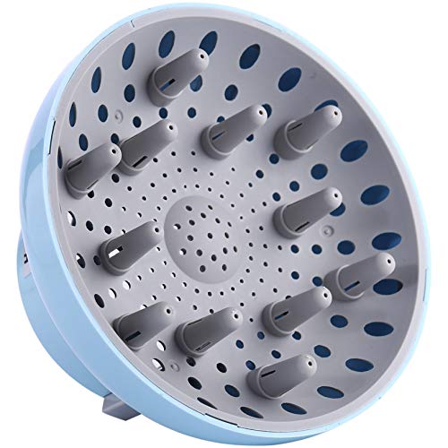 Hairizone difusor Universal para secadores de pelo con boquilla de diámetro 4,3-6,6 cm, para pelo rizado u ondulado, seca y gana el máximo volumen sin encrespamiento, Azul