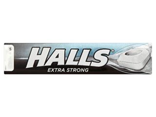 Halls - Caramelos de menta extrafuerte - 34 g - Pack de 3 unidades