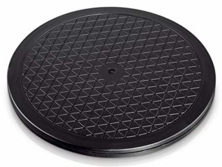 Hama - Plataforma giratoria universal redonda, 25,5 cm, carga de 60 kg (ideal para TV, altavoces, monitores y utensilios de cocina), 438 g, Negra