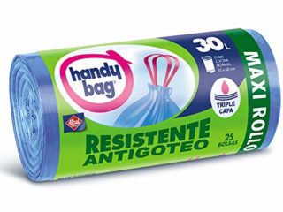 Handy Bag Bolsas de Basura 30L, Extra Resistentes, No Gotean, 25 Bolsas