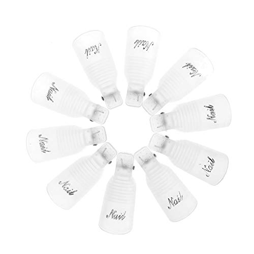 Hanyousheng 10 Pcs Clip de Removedor de Esmaltes de Uña Pinza,Pinzas Dedos Quitaesmalte,Clip Uñas,Para Uñas Removedor el Esmalte Semipermanentes
