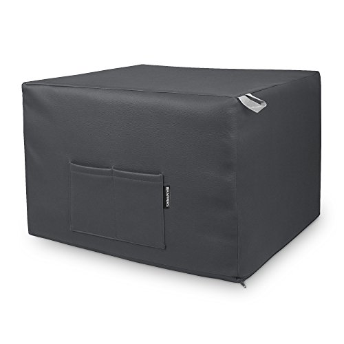 HAPPERS Puff Gris Convertible en Cama cómoda con Funda de Polipiel incluida, Futón con Cama colchon, colchoneta Convertible en Puff o cómodo sillón Fabricado en España. Incluye 3 años de garantía