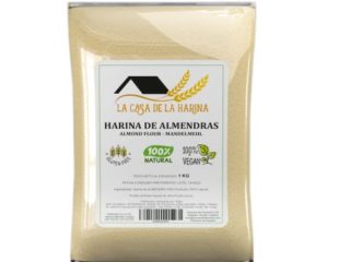 HARINA DE ALMENDRAS (1 KG) | PREMIUM | Sin gluten | Apta para dietas Keto (5,4g x 100g carbohidratos) | Apto Vegano | 100% natural | LA CASA DE LA HARINA | Producto de España…