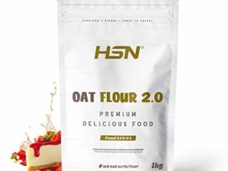Harina de Avena de Sabores de HSN | Fresa Tarta Queso 1Kg = 20 Tomas | Instant Oatmeal | Ideal para Batidos, Tortitas de Avena y Claras | Sin Azúcares añadidos