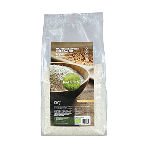 Harina de Avena integral 500 g Bio Naturitas | Sin gluten | Fuente de fibra