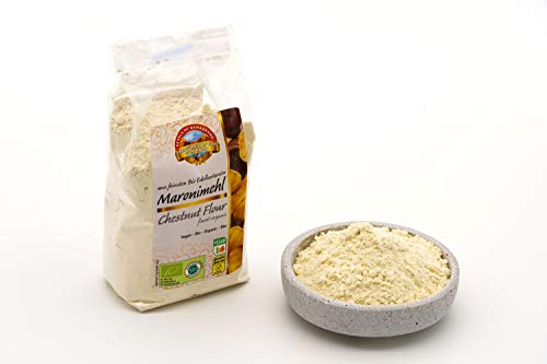 Harina de castaña ecológica a base de castañas dulces - 6 x 300g - Sin gluten - Dulce y de sabor fuerte - Vegano - Comida cruda
