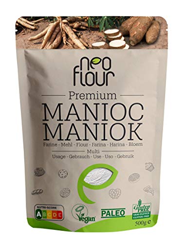 Harina de Yuca Premium / Sin gluten / 100% natural / Sin conservantes / Sin aditivos / VEGAN / PALEO / para pastelería y cocina