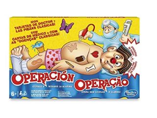 Hasbro Gaming Juego clásico de Operación, juego de mesa electrónico con tarjetas, para jugar dentro de casa, para niños a partir de 6 años