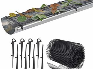 Haushalt International Canalón – Estera 6 m, Incluye Grapas Rejilla Protectora Hojas Protección Canalón Hojas Fang Hojas Stop