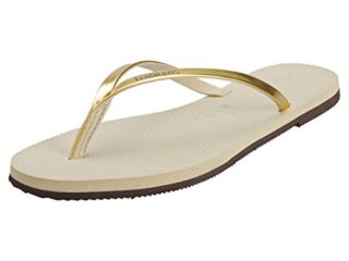 Havaianas You Metallic, Chanclas Mujer, Sand Gray/Light Gold, 35/36 EU
