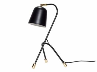 HÜBSCH - Lampe de bureau trepied metal noir design scandinave hubsch