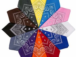 HBselect 12 Piezas Unisex Bandana Cabeza Hombre Pañuelos Cuello Mujer Multicolor Pañuelos Hombre Cuello Pañuelo Deportivo