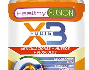 Healthy Fusion - Cúrcuma Con Glucosamina, Condroitina Y Colágeno, Potente Antiinflamatorio Y Analgésico Natural, Elimina El Dolor En Músculos, Articulaciones Y Huesos, 90 Cápsulas