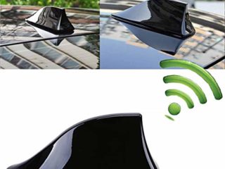 Heart Horse Abs Plástico Techo Superior Am/FM Radio Antena Aleta de tiburón Antena Universal de señal para La Mayoría De Los Coches (Negro)