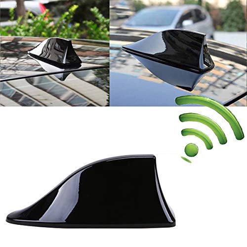Heart Horse Abs Plástico Techo Superior Am/FM Radio Antena Aleta de tiburón Antena Universal de señal para La Mayoría De Los Coches (Negro)