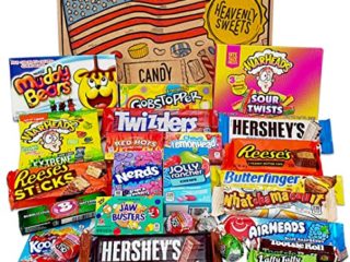 Heavenly Sweets Surtido de Caramelos y Chucherias Americanos Cesta de Regalo para Niños y Adultos, 27 Unidades