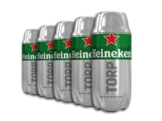 Heineken Cerveza Lager Barril Torp Pack, 5 x 2L