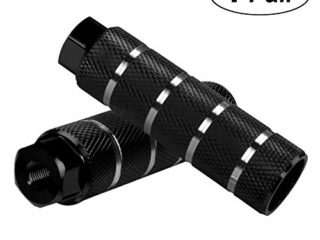 Helaryfreemear - Estribos para BMX de aleación de aluminio, antideslizantes (2 unidades), Negro , 2