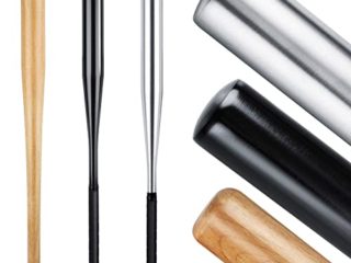 Heldenwerk Bate de Béisbol Defensa Personal de Madera o Aluminio - Bates de Beisbol 31 Pulgadas con asa Antideslizante - Bate de Baseball