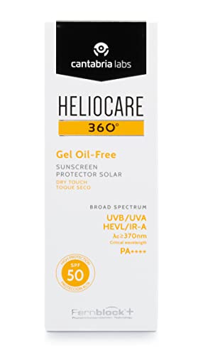 Heliocare 360º Gel Oil-Free SPF 50+ - Crema Solar Facial, Fotoprotector Avanzado, Ligero, Pieles Grasas, Tendencia Acneica, Acabado Mate y Tacto Seco, 50ml