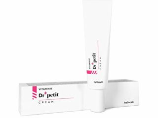 Hellocell Vitamin K Dr+ Petit Cream 15ml - Crema de vitamina K para moretones, círculos oscuros, cuidado de los ojos, crema facial, crema para los ojos, antidecoloración, bolsas para los ojos