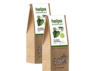 HELPS INFUSIONES - Té Verde A Granel 100% Natural. Infusión Diurética, Antioxidante, Termogénico. Favorece La Perdida de Peso. Bolsa A Granel De 50 Gramos. Pack de 2.