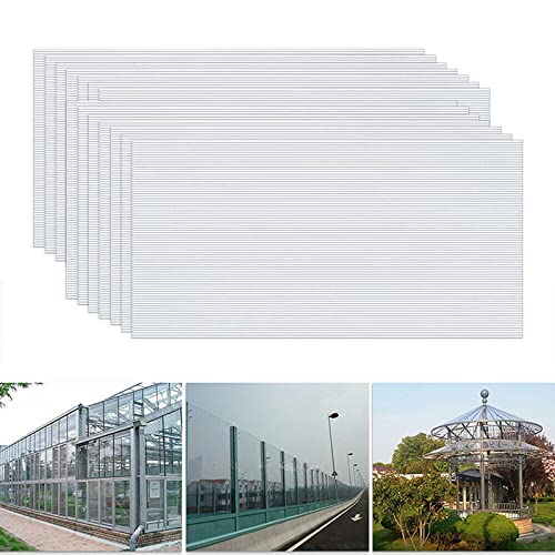 HENGMEI 14 planchas alveolares dobles de policarbonato de 4 mm de cámara hueca, 10,25 m², resistentes a los rayos UV, para invernadero, jardín, transparente
