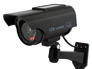 Hengu Cámara Falsa Dummy Cámara con Energía Solar de Seguridad LED Parpadeante Sistema de Vigilancia Cámara Simulada CCTV