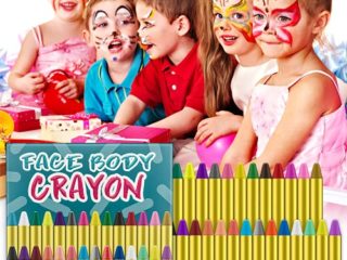HENMI Pinturas Cara para Niños Halloween, Seguridad no tóxica Pintura Facial, Pintura Cara para niños/Pintar Barriga Embarazada,Encajar Fiestas de Carnaval/Pascua de Resurrección (28 Colores)