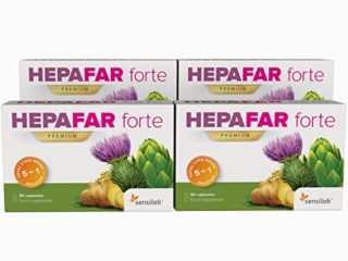 Hepafar Forte | Complejo de cardo mariano, alcachofa y diente de león | 120 cápsulas de alta dosis | Con vitamina E, fosfolípidos | Innovadora fórmula patentada de alta biodisponibilidad