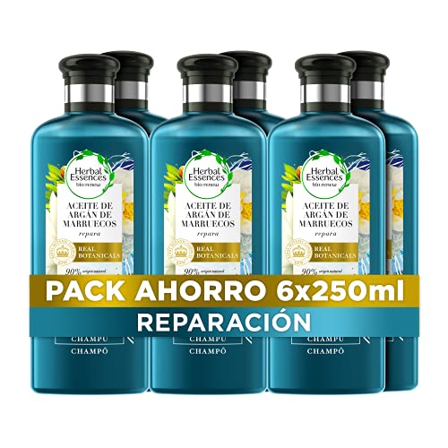Herbal Essences bio:renew Aceite De Argán De Marruecos Reparación Champú , En Colaboración Con El Real Jardín Botánico De Kewn 6 x 250ml