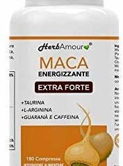 Herbamour Maca | 180 Capsulas Por 6 Meses De Alta Dosis En E.S. + L-Arginina + Vitamina B6 + Zinc + Taurina + Guaraná + Maca Peruana Con Extracto De Maca Andina | Proporción 10:1 | Calidad Italiana