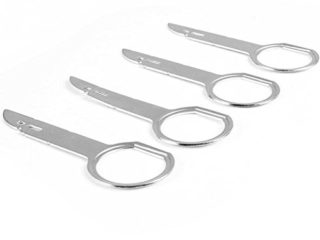 Herramienta de extracción de radio de coche DIN liberación teclas clave para Coche / Auto / Automóvil / Car / Cars disco unidad principal reproductor de CD estéreo clavijas Universal (4 Piezas)