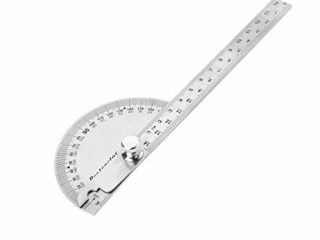 Herramienta de Medición de ángulos Multifuncional Acero Inoxidable 180 Grados Ángulo 15 cm Regla de Medición Regla DIY Medida Plegable Regla de ángulo Ingeniero Manómetro Medidor Dibujo Pintura