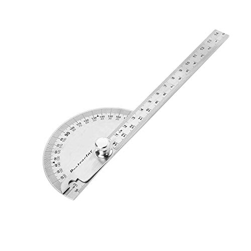 Herramienta de Medición de ángulos Multifuncional Acero Inoxidable 180 Grados Ángulo 15 cm Regla de Medición Regla DIY Medida Plegable Regla de ángulo Ingeniero Manómetro Medidor Dibujo Pintura
