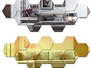 Hexágono Espejo Hojas De Pared 24 Piezas Espejos Hexagonales Pared Bricolaje Hexagonales Pegatinas Decoración Espejo Adhesivo Hexágono Sin Marco Espejos Hexágono Autoadhesivo Para Salón Dormitorio