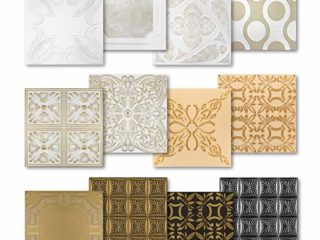Hexim Placas de poliestireno para techo – Gran selección de 50 x 50 cm XPS revestimiento de pared y techo 2 m², placas de colores, decoración indeformables NR.112 C-Z