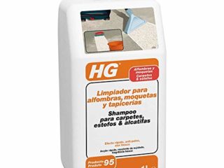 HG Limpiador para Alfombras, Moquetas y Tapicerías Instantáneo con Repelente de Suciedad y Polvo para Todo Tipo de Telas, 1 L