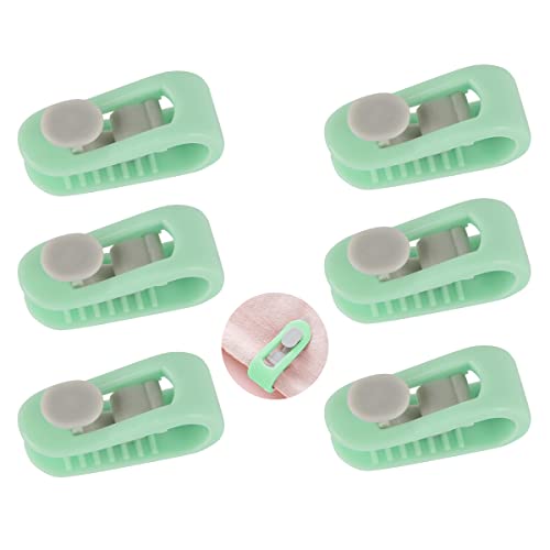 Hillylolly Clip para Edredones, Clips de Funda Nórdica, Pinzas para Sujetar Edredones, 6 Piezas Clips de Antideslizante Edredón, Edredón de Seguridad sin Agujas, Clip de Edredón, Verde